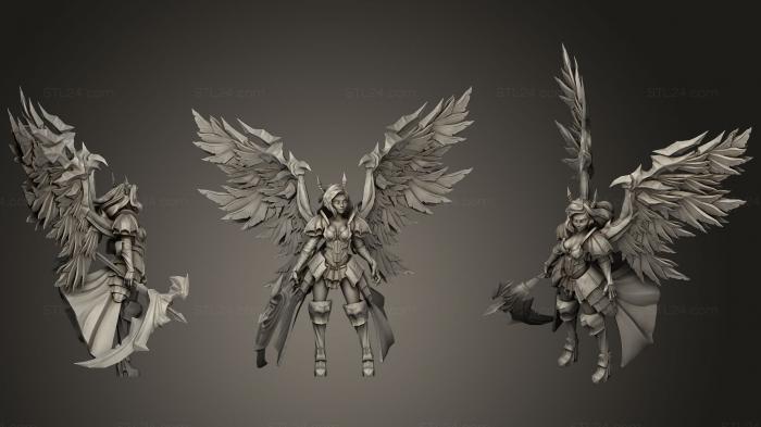 Figurines heroes, monsters and demons (Dark angle, STKM_0753) 3D models for cnc